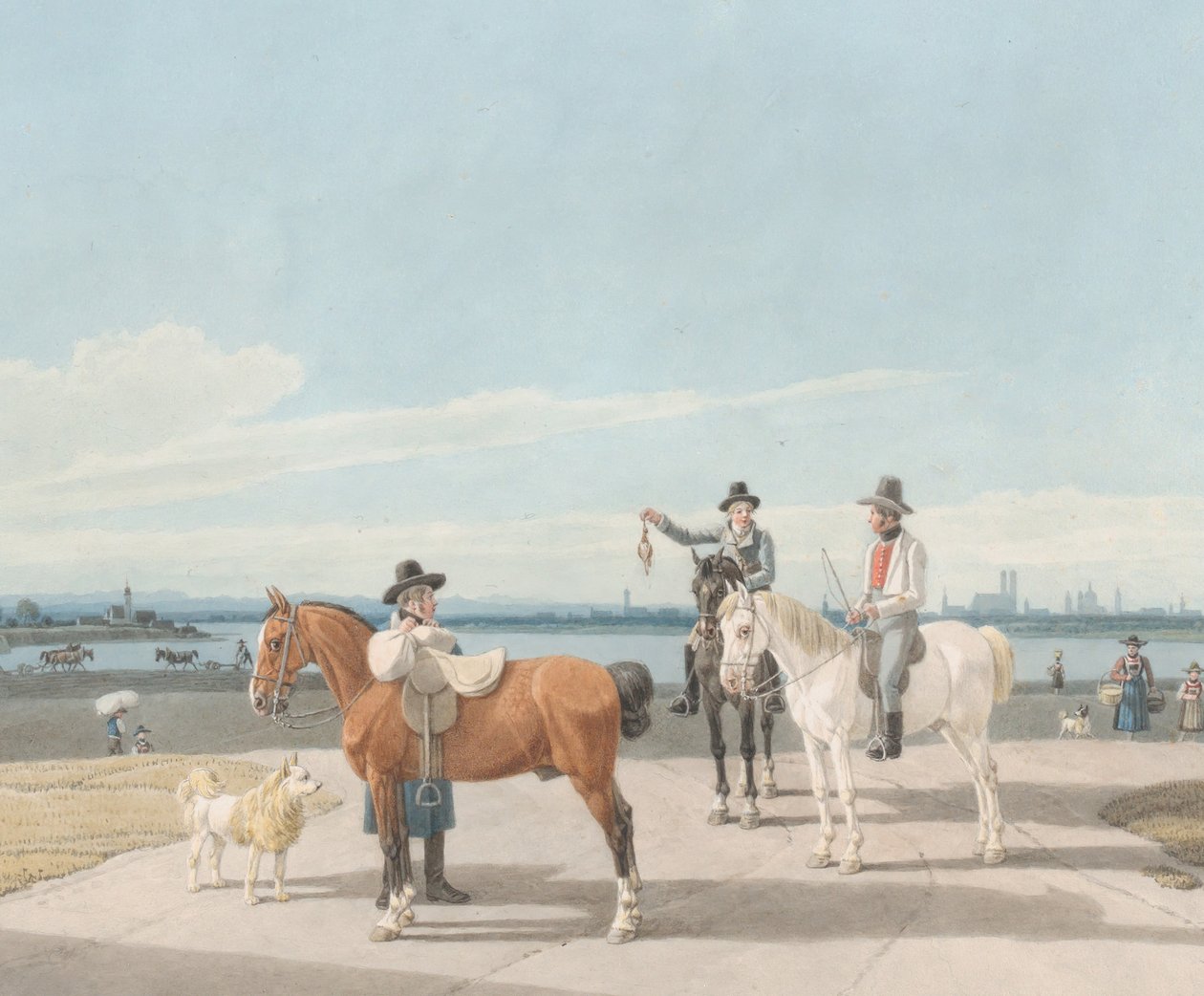 Jinetes cerca de Múnich, 1830 de Wilhelm von Kobell