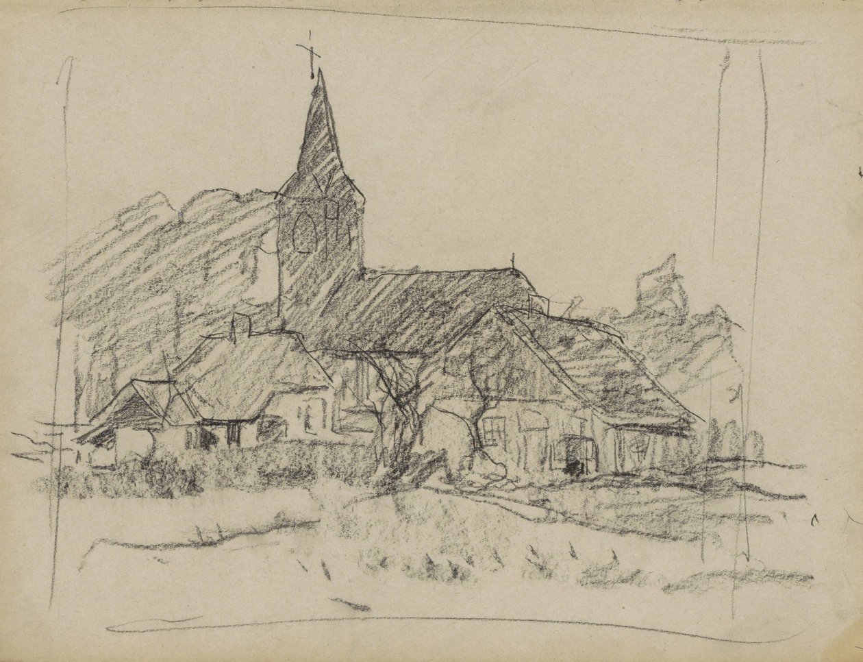 Vista de Diepenheim con la iglesia de San Juan de Willem Arnoldus Witsen