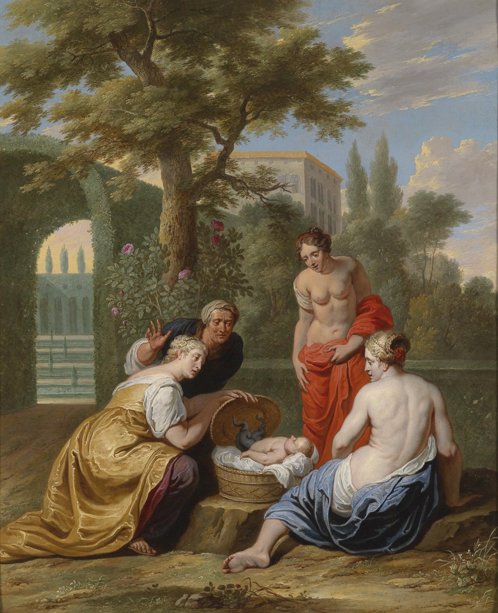 El descubrimiento de Erictonio por las hijas de Cécrope de Willem van the Elder Herp