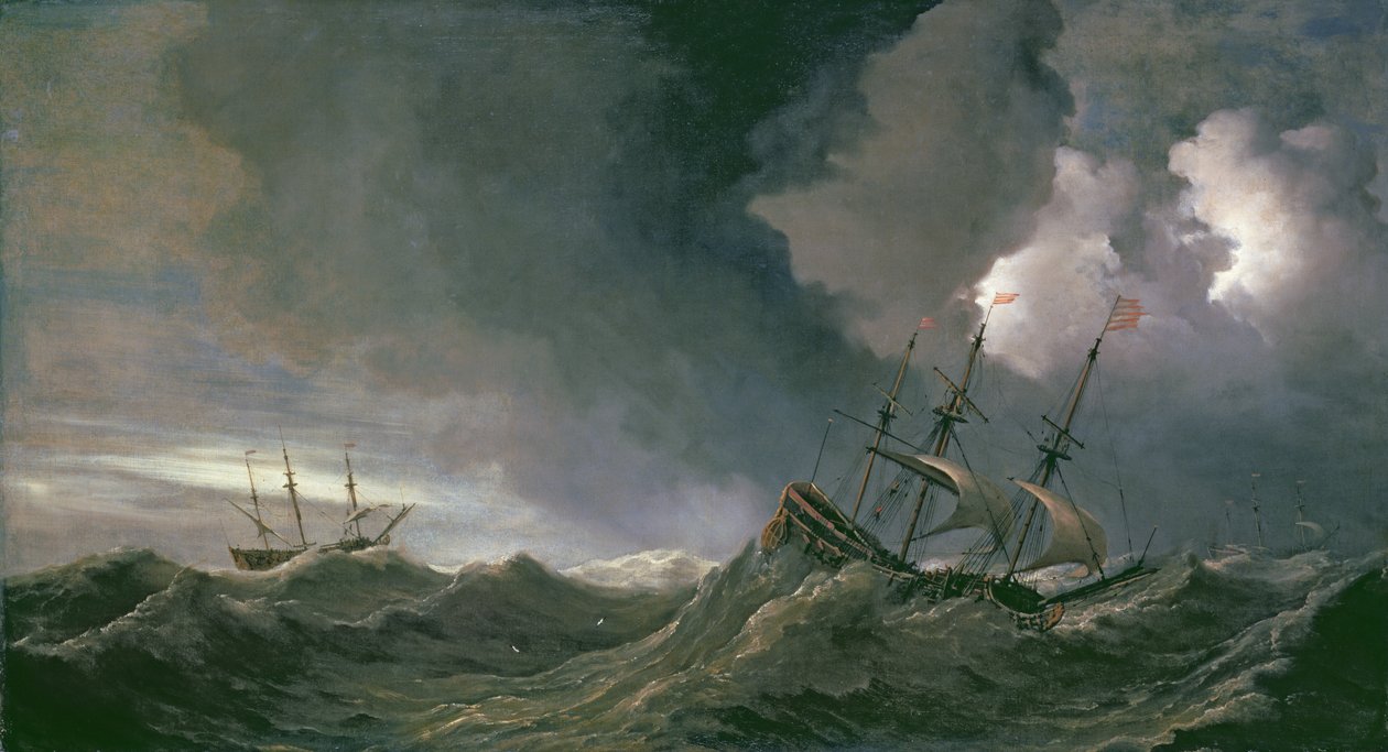 Tormenta en el mar de Willem van de Velde the Younger