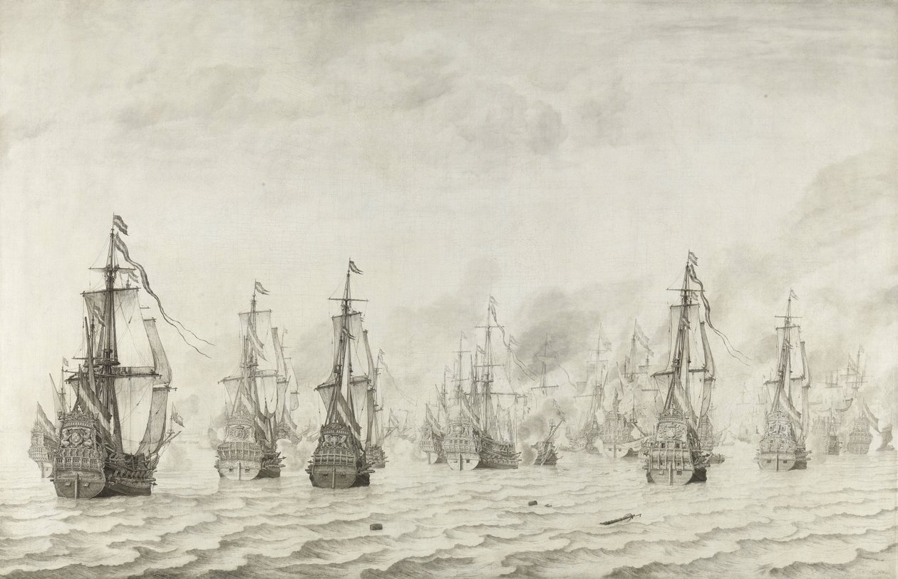 La Batalla de Dunkerque, 1659 de Willem van de Velde the Elder