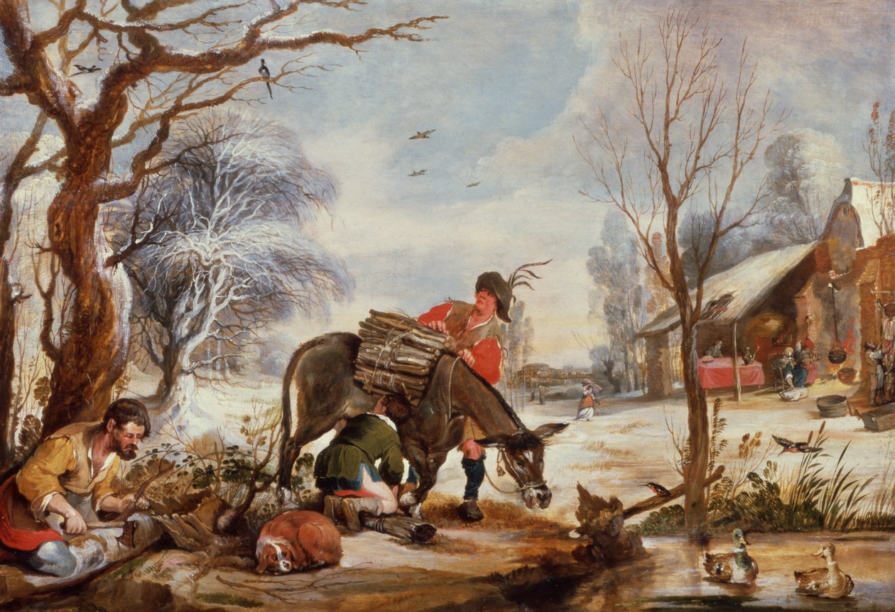 Escena Invernal de Willem van the Elder Herp