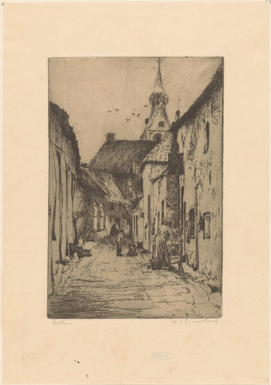 Hattem (título original del objeto) de Willem Adrianus Grondhout (signed by artist)