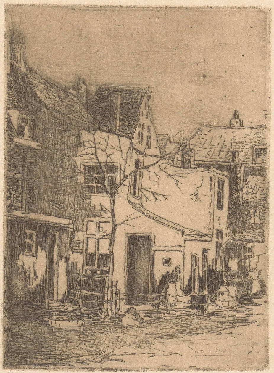 Casas en Rijswijk de Willem Adrianus Grondhout (signed by artist)