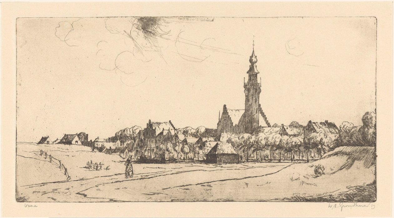 Veere (título original del objeto) de Willem Adrianus Grondhout (signed by artist)