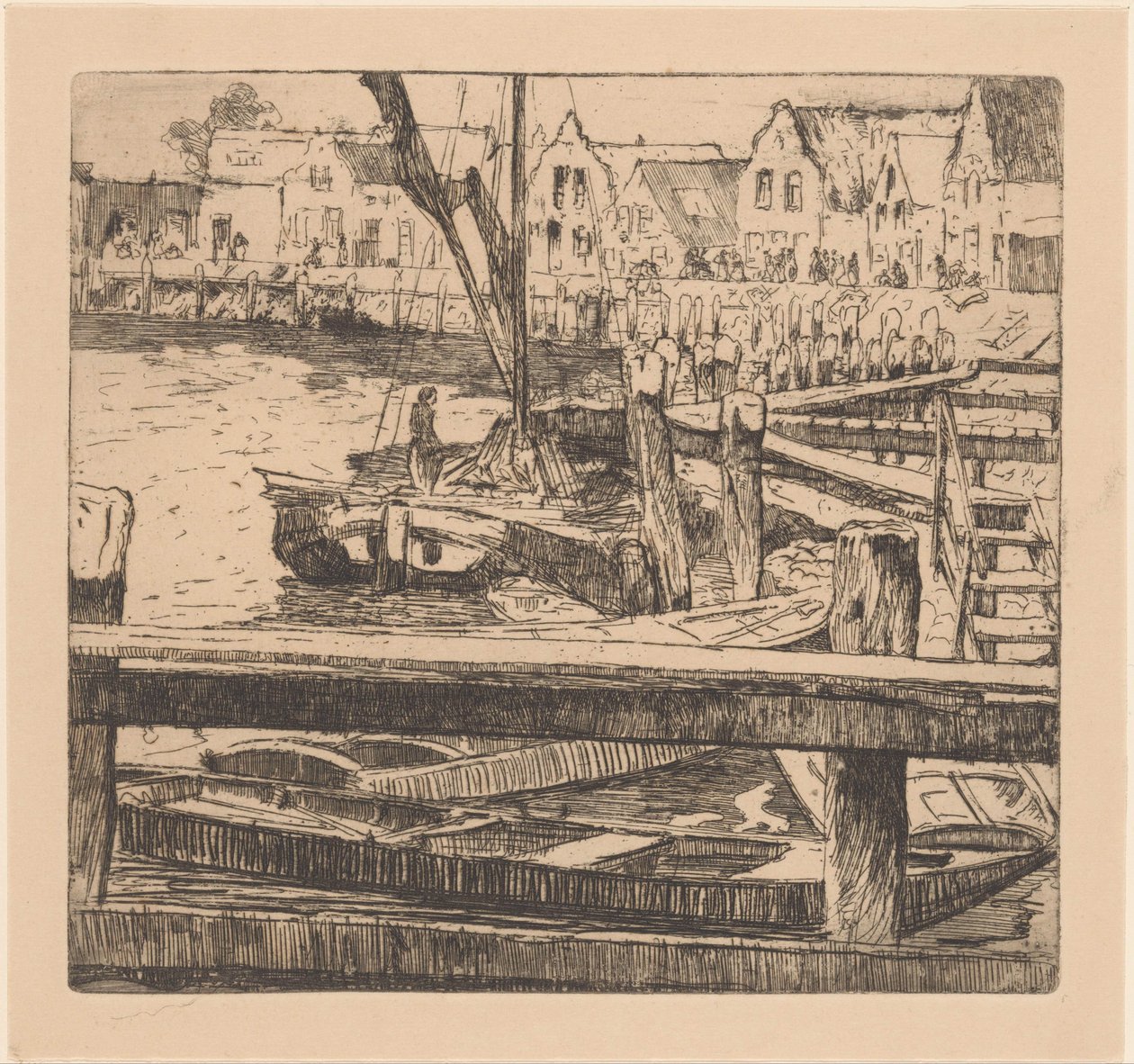 Puerto de Volendam de Willem Adrianus Grondhout