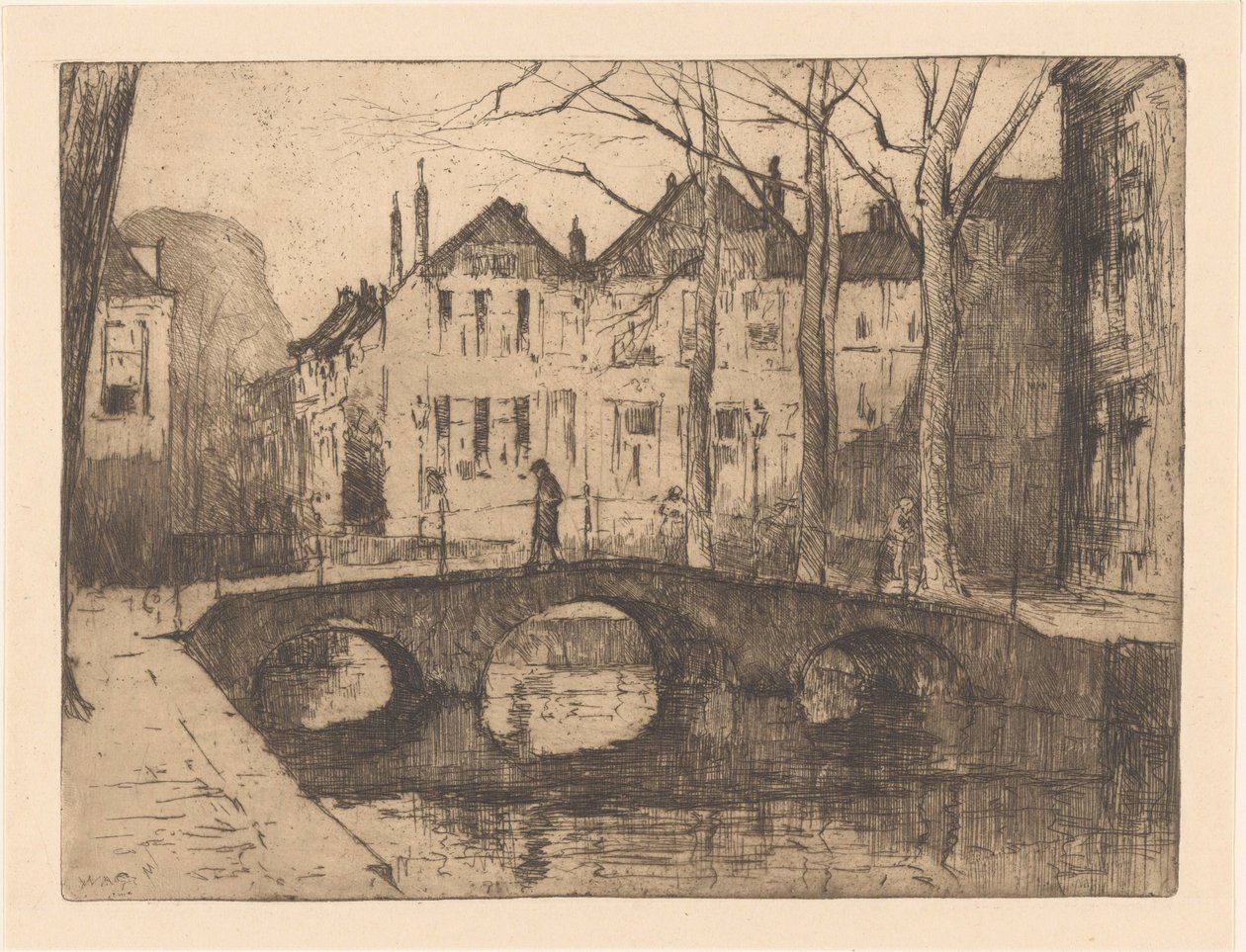 Smidswater en La Haya de Willem Adrianus Grondhout