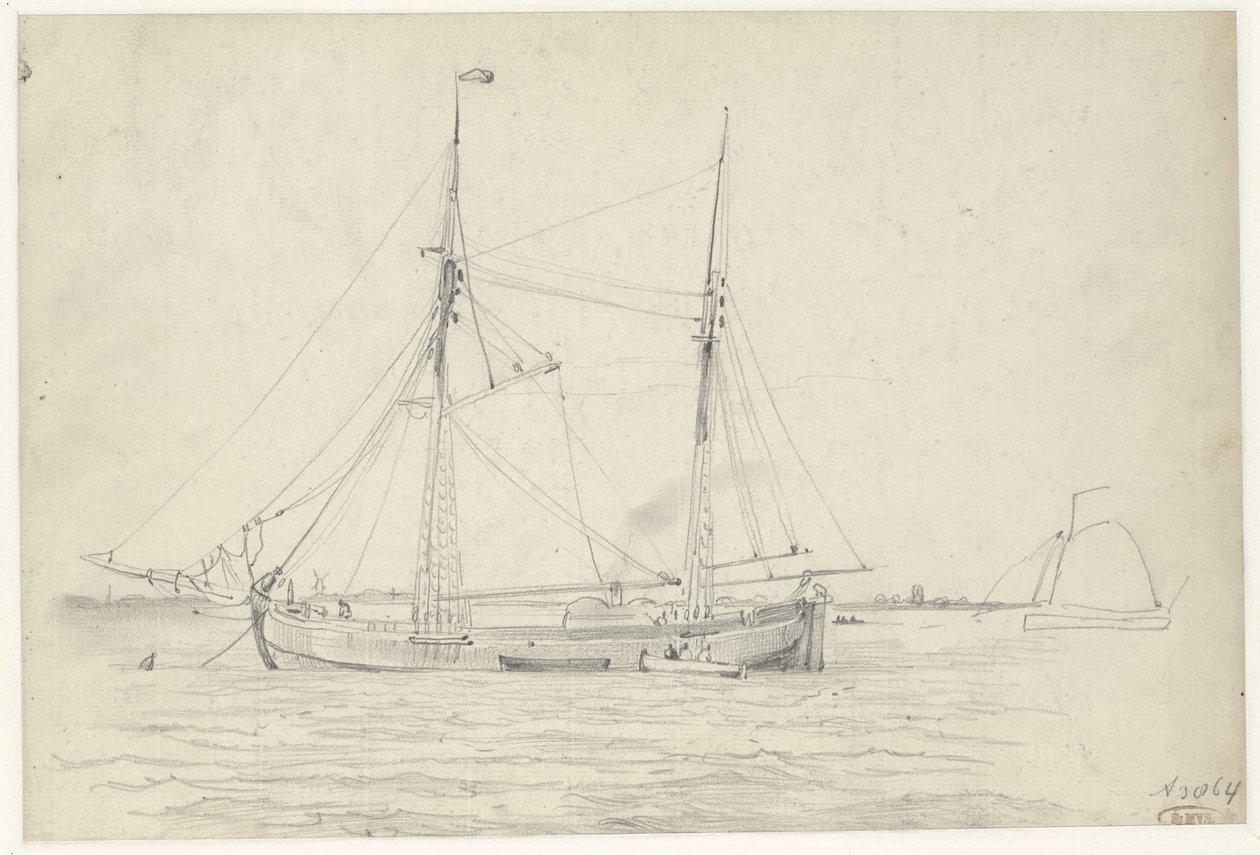 Barco en el agua de Willem Anthonie van Deventer