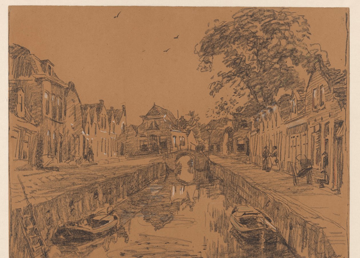 Foso con casas antiguas de Willem Bastiaan Tholen