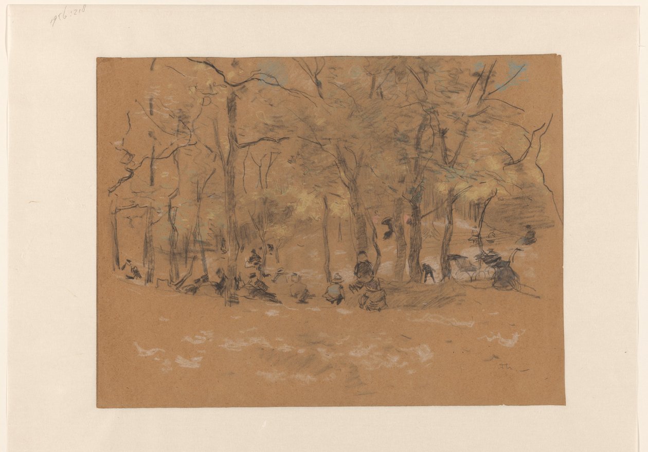 Niños jugando en el Punto de Arena, en los Bosques de Scheveningse de Willem Bastiaan Tholen