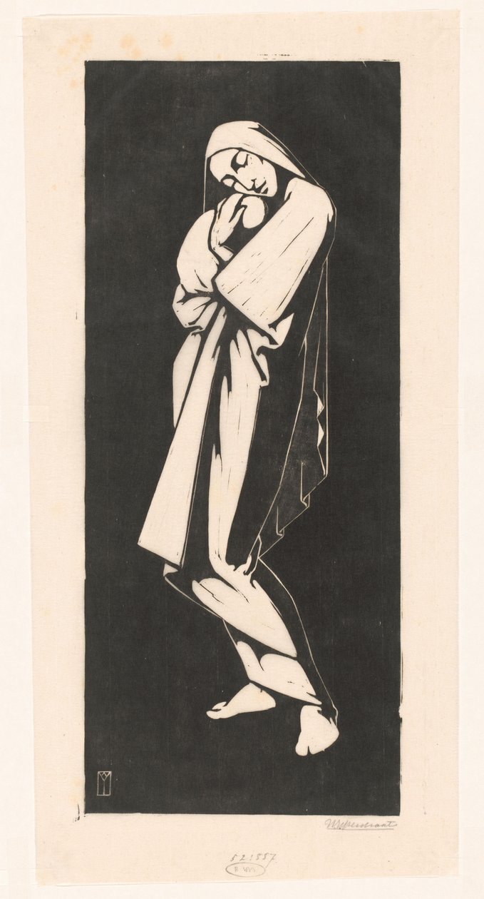Mujer con niño de Willem Bernardus IJzerdraat (signed by artist)