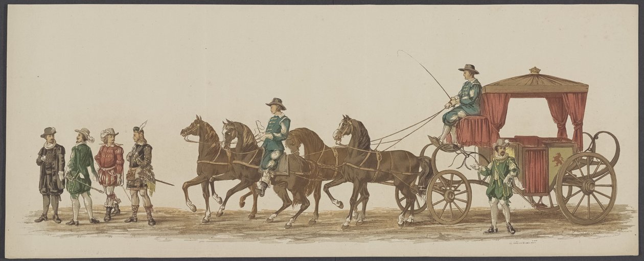 Desfile de Delft de 1862, cuarto y quinto grupo Cuarto Lustrum de la Real Academia de Delft - Ao. 1862 - Optogt disfrazado (título de serie en objeto) de Willem Bernardus IJzerdraat