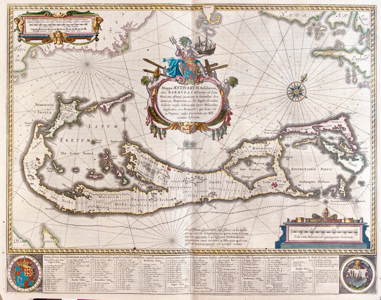 Bermudas, en "Theatrum Orbis Terrarum, sive Atlas Novus" de Willem Blaeu, Amsterdam de Willem Blaeu