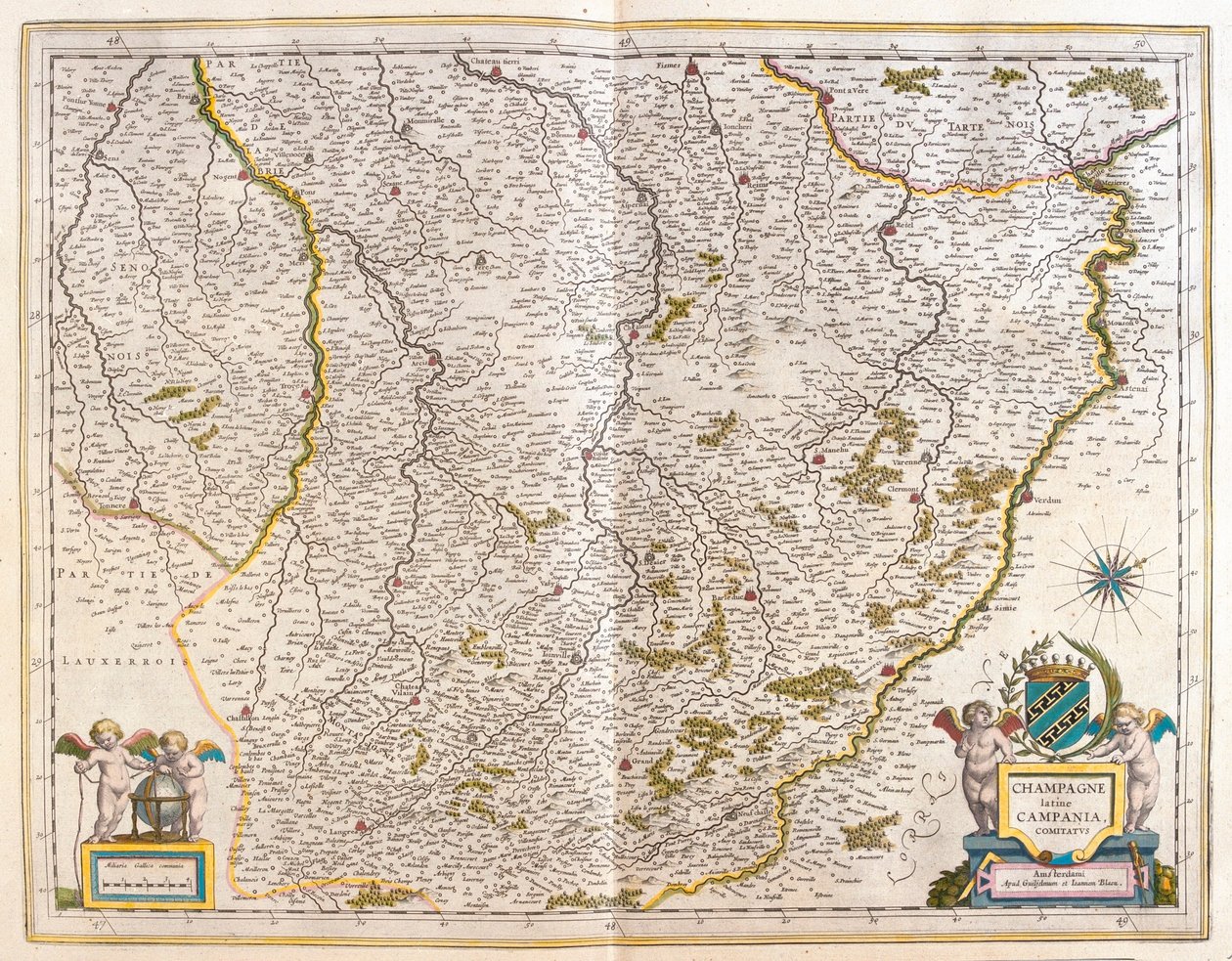Champagne, en "Theatrum Orbis Terrarum, sive Atlas Novus" de Willem Blaeu, Amsterdam de Willem Blaeu