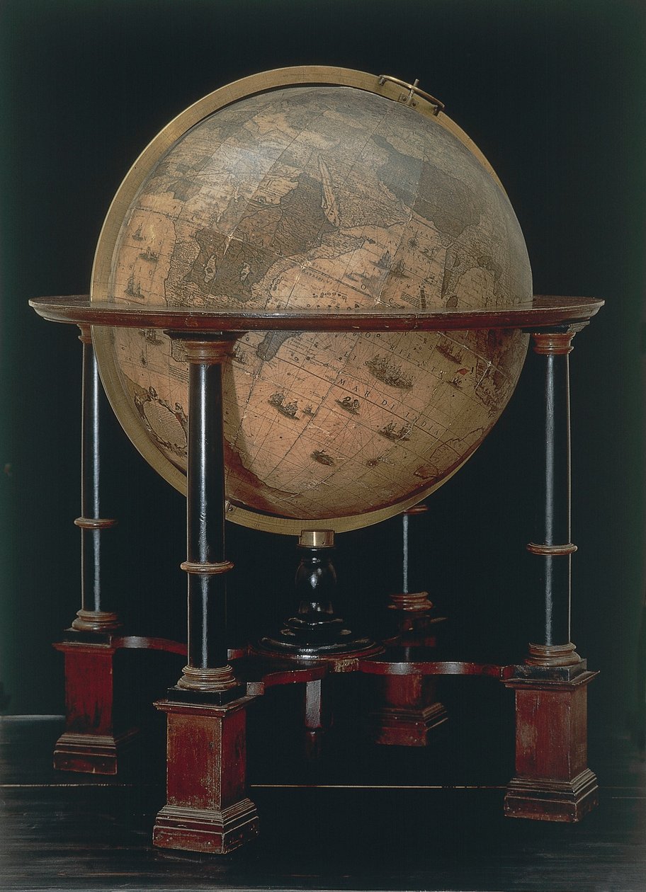 Globo terráqueo hecho por Willem Blaeu, creado en Ámsterdam de Willem Blaeu