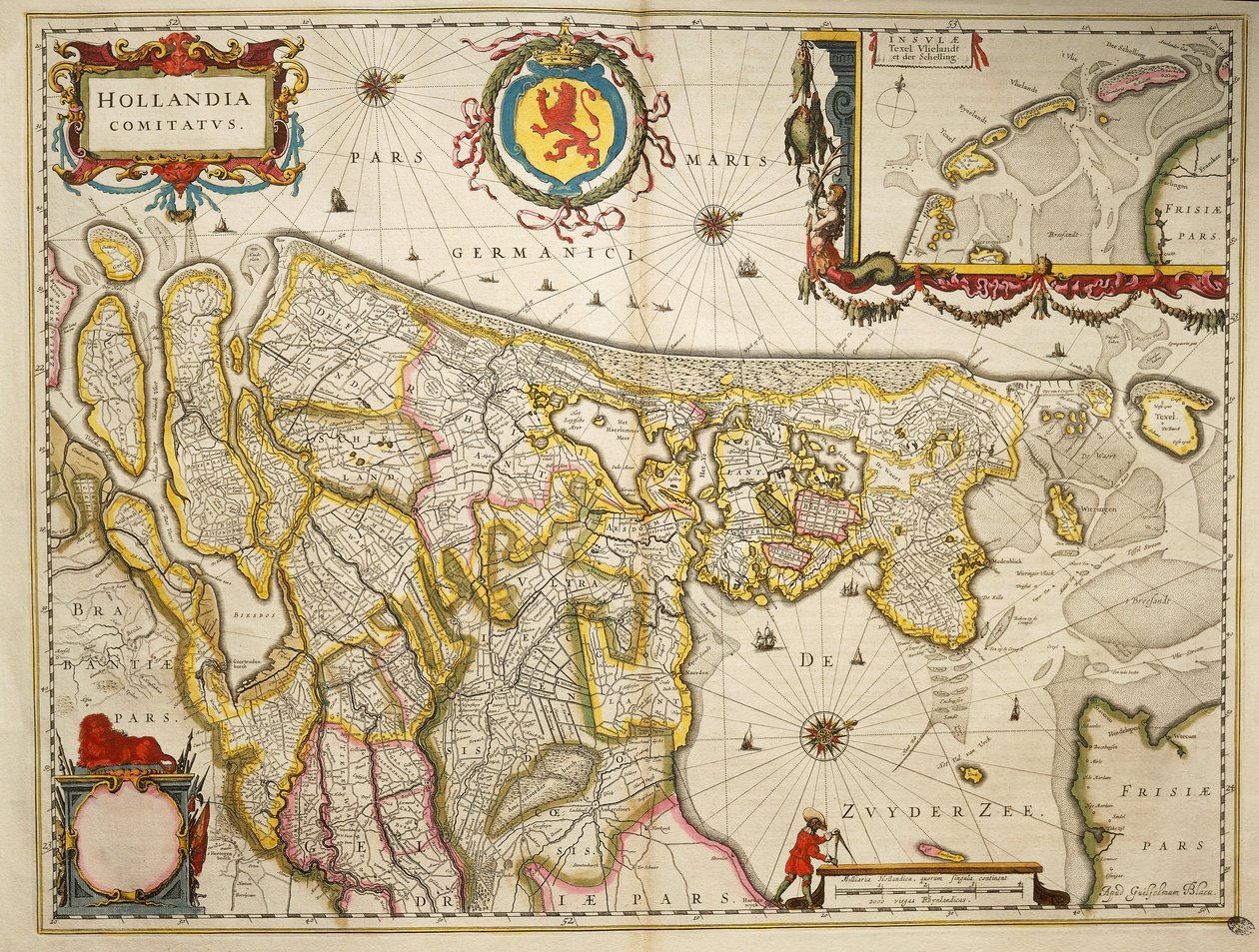 Holanda del Theatrum Orbis Terrarum de Willem Bleau, Ámsterdam de Willem Blaeu
