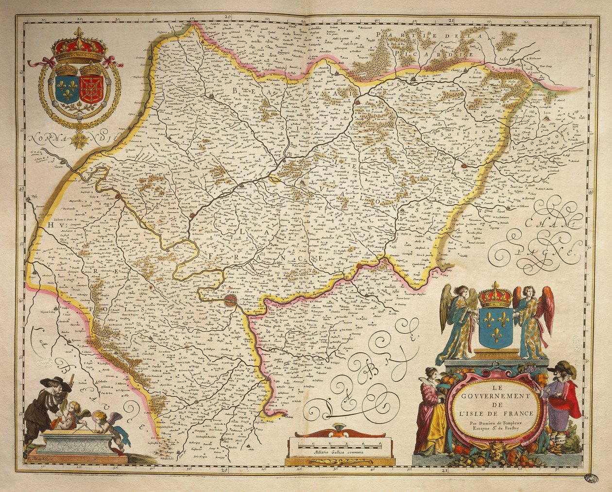 Isla de Francia de Theatrum Orbis Terrarum de Willem Blaeu