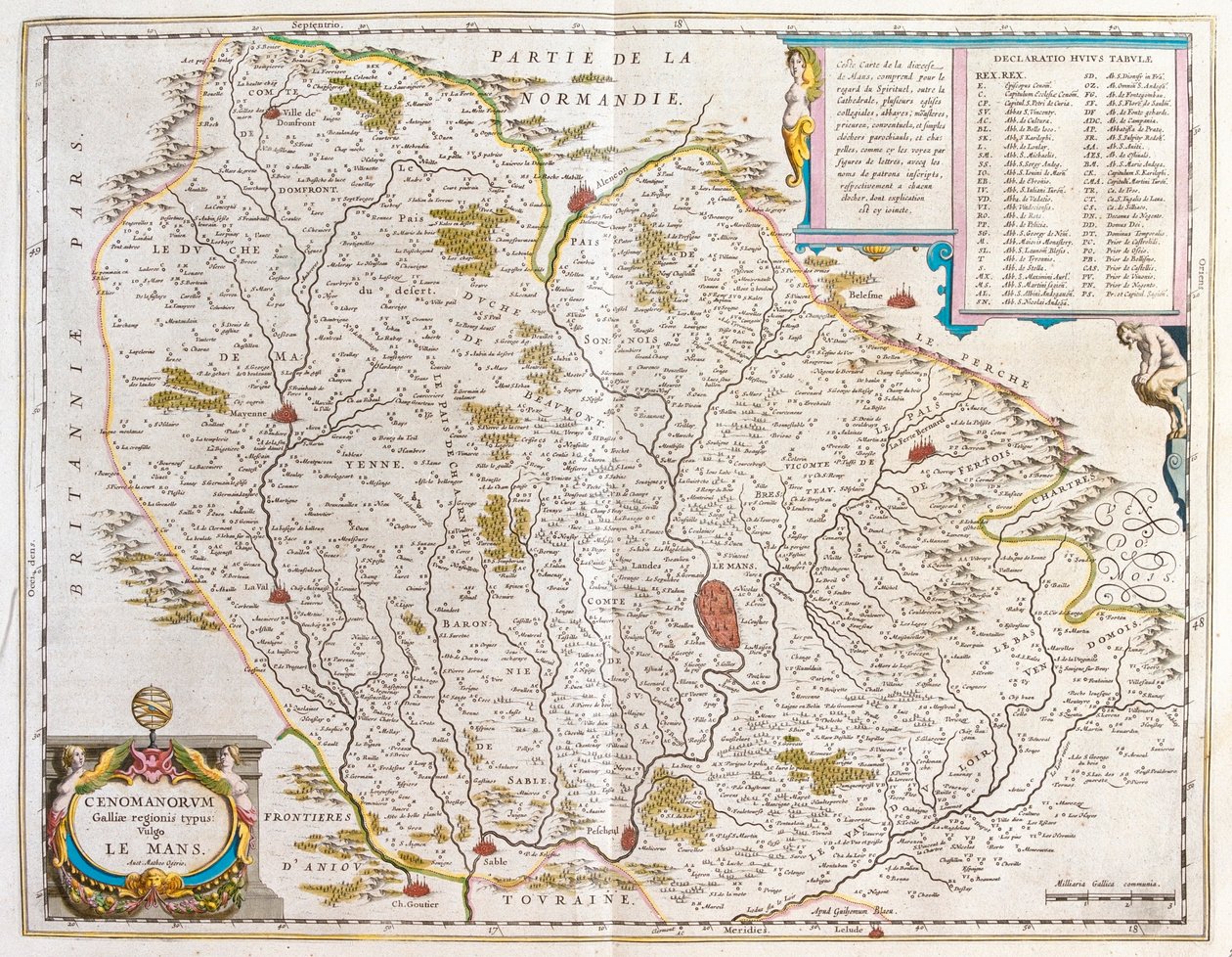 Maine, en "Theatrum Orbis Terrarum, sive Atlas Novus" de Willem Blaeu, Amsterdam de Willem Blaeu