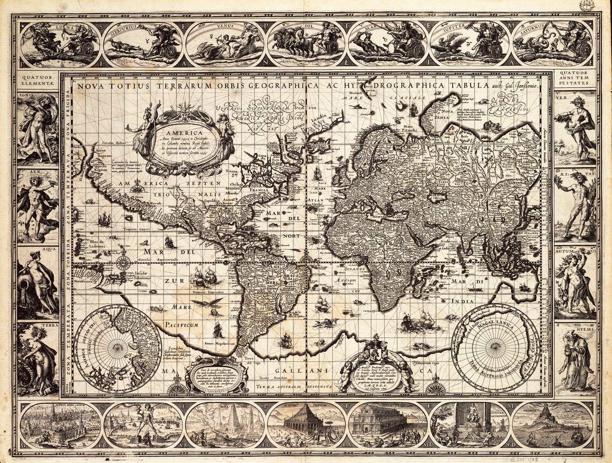 Mapa Mercator del mundo de Willem Blaeu