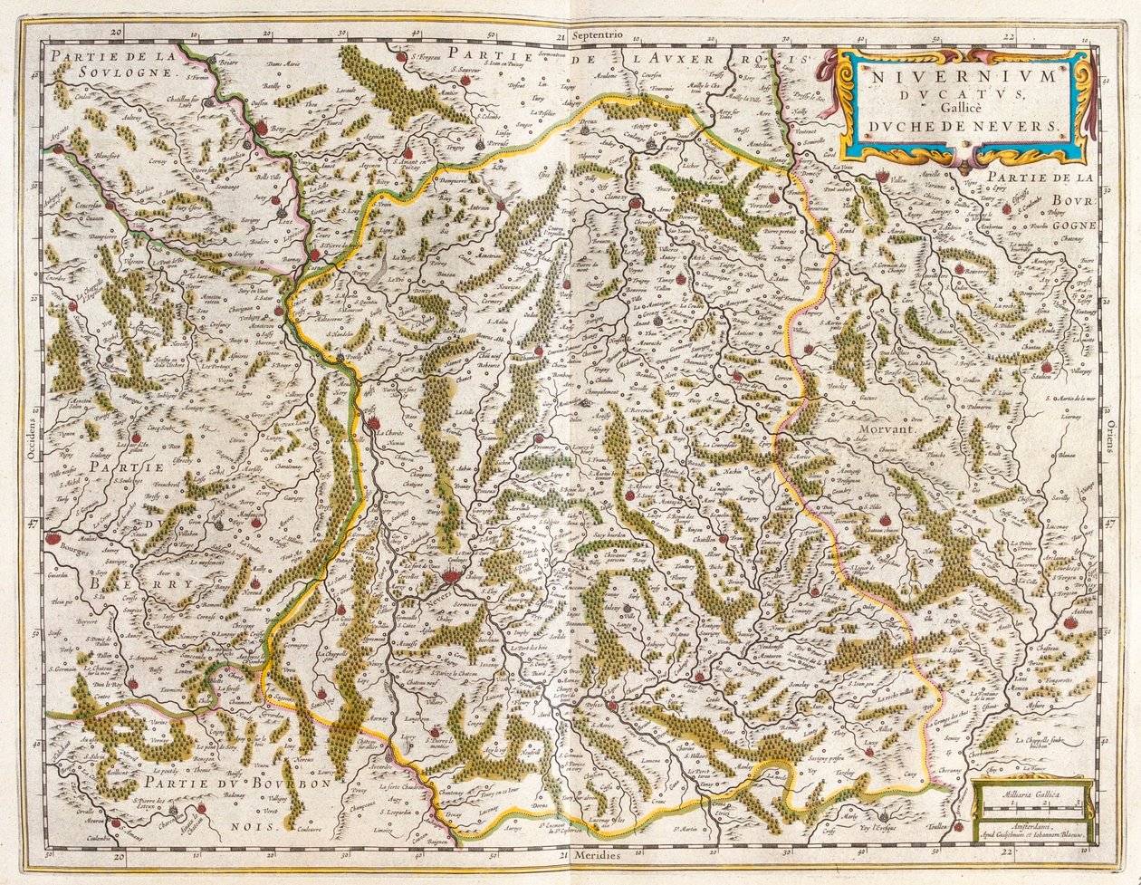 Nivernais, Nievre, en "Theatrum Orbis Terrarum, sive Atlas Novus" de Willem Blaeu, Amsterdam de Willem Blaeu