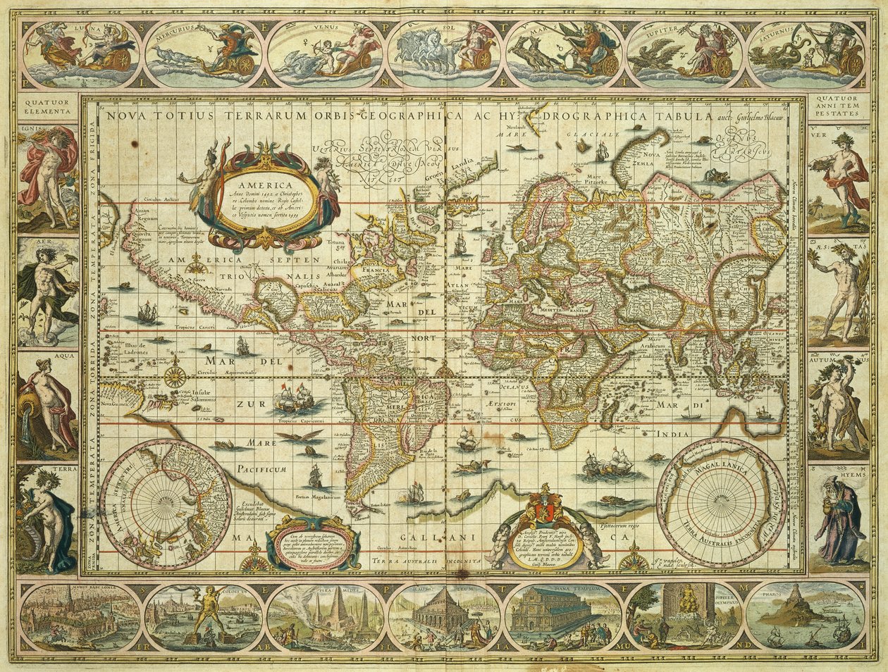 Nova Orbis Geographica ac Totius Terrarum Hydrographica de Willem Blaeu