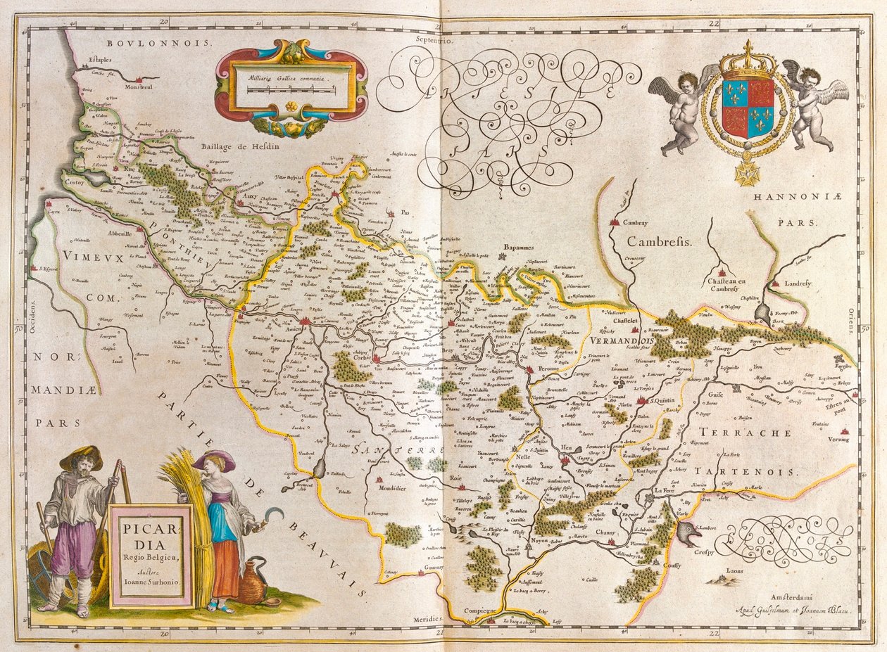 Piccardia, en "Theatrum Orbis Terrarum, sive Atlas Novus" de Willem Blaeu, Amsterdam de Willem Blaeu