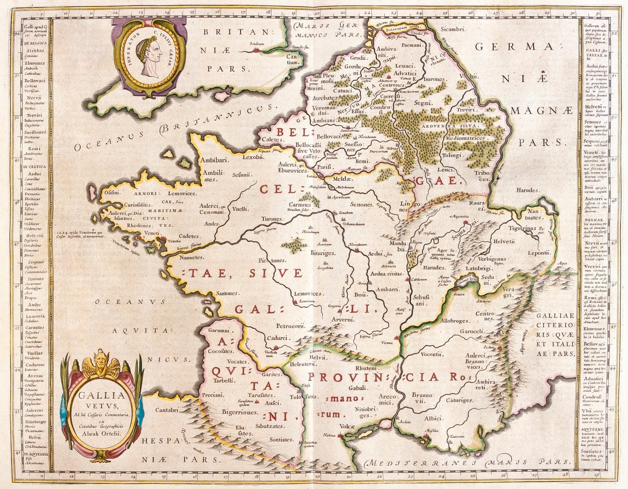 Imperio romano durante César, en "Theatrum Orbis Terrarum, sive Atlas Novus" de Willem Blaeu, Amsterdam de Willem Blaeu