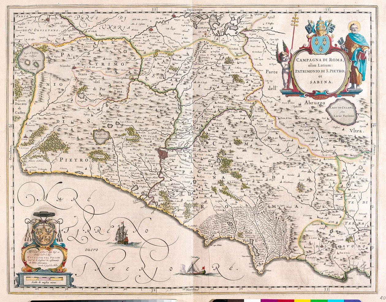 Roma, Italia, en "Theatrum Orbis Terrarum, sive Atlas Novus" de Willem Blaeu, Amsterdam de Willem Blaeu