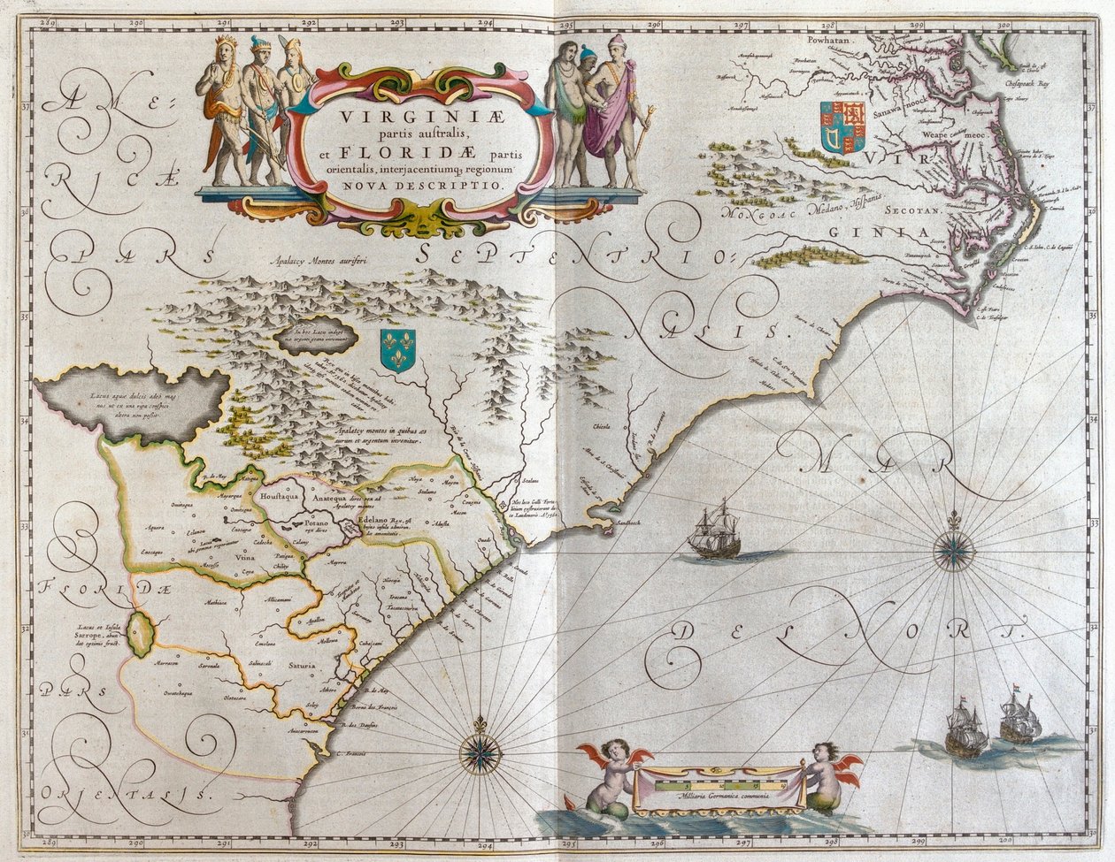 Sureste, en "Theatrum Orbis Terrarum, sive Atlas Novus" de Willem Blaeu, Amsterdam de Willem Blaeu