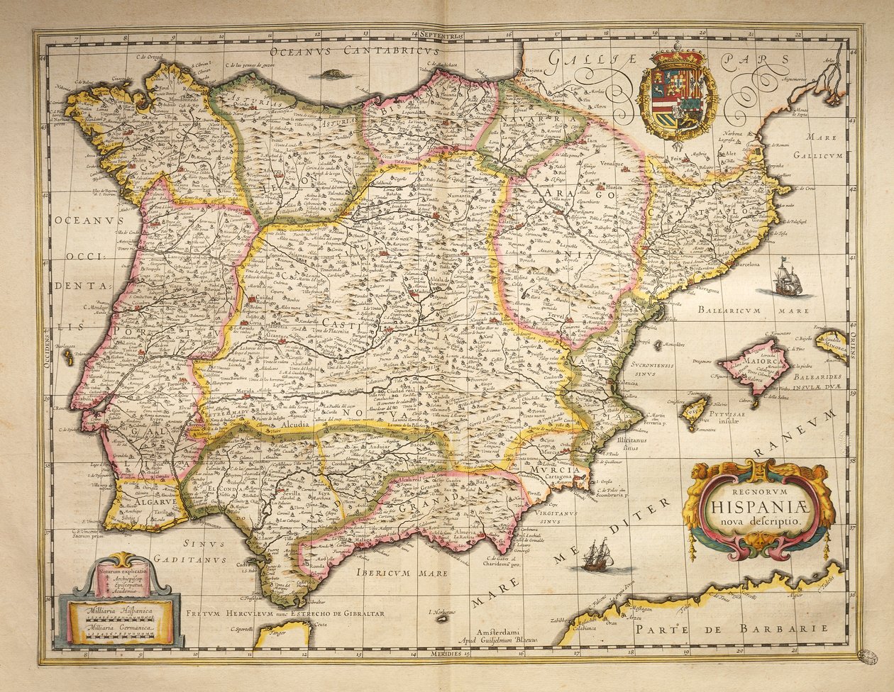 España del Theatrum Orbis Terrarum por Willem Bleau, Ámsterdam de Willem Blaeu