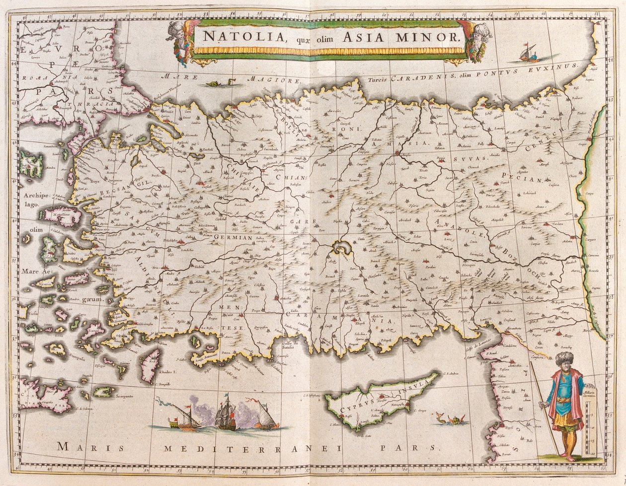 Turquía y Chipre, en "Theatrum Orbis Terrarum, sive Atlas Novus" de Willem Blaeu, Amsterdam. de Willem Blaeu