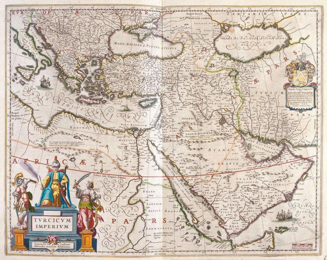 Imperio turco, en "Theatrum Orbis Terrarum, sive Atlas Novus" de Willem Blaeu, Amsterdam de Willem Blaeu