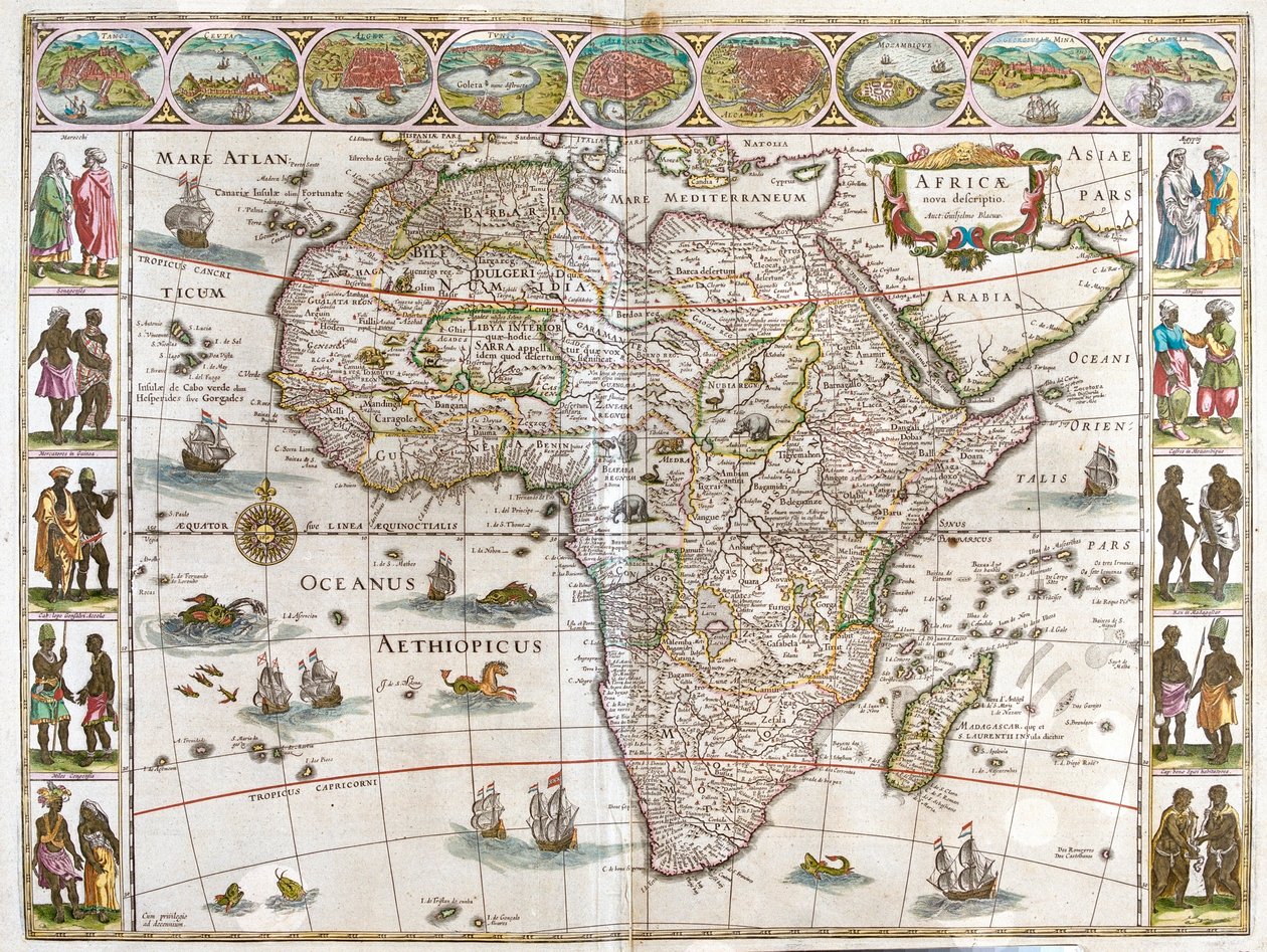 África, en "Theatrum Orbis Terrarum, sive Atlas Novus" de Willem Blaeu, Amsterdam. de Willem Blaeu