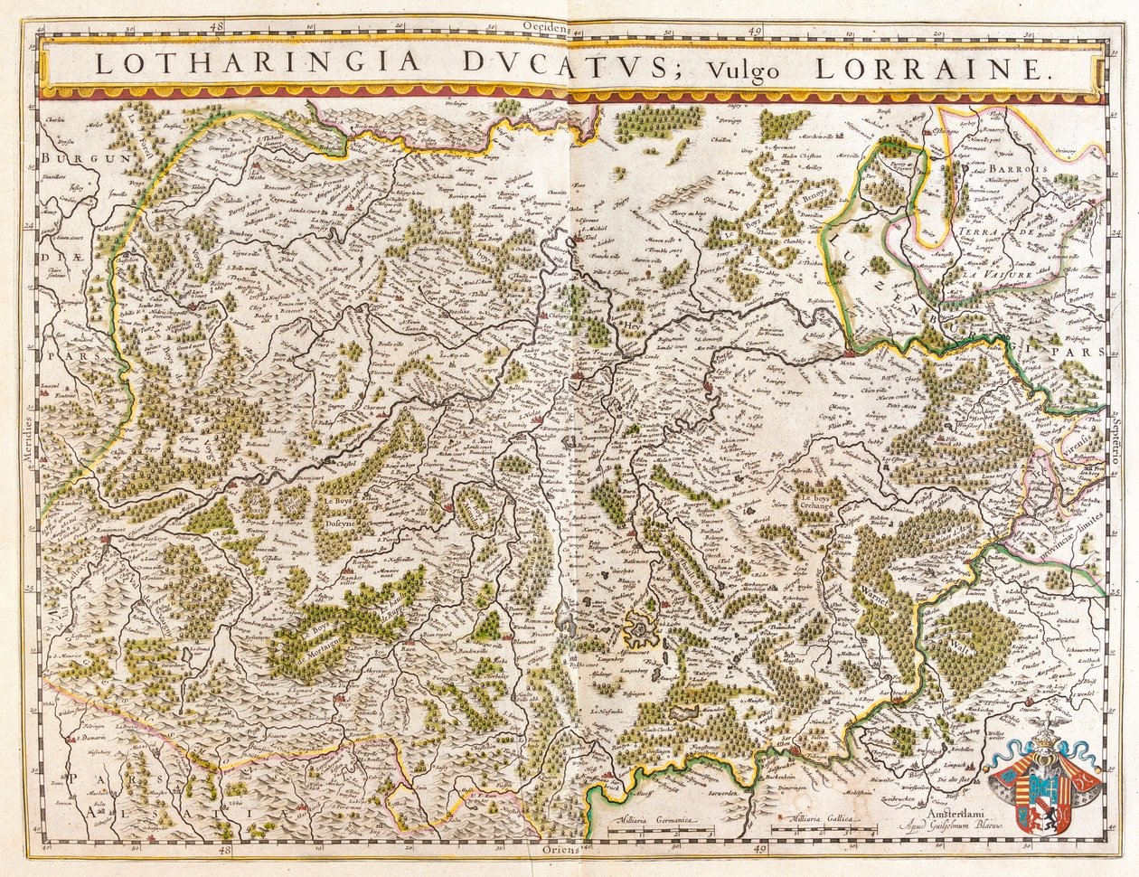 llorraine, en "Theatrum Orbis Terrarum, sive Atlas Novus" de Willem Blaeu, Amsterdam de Willem Blaeu