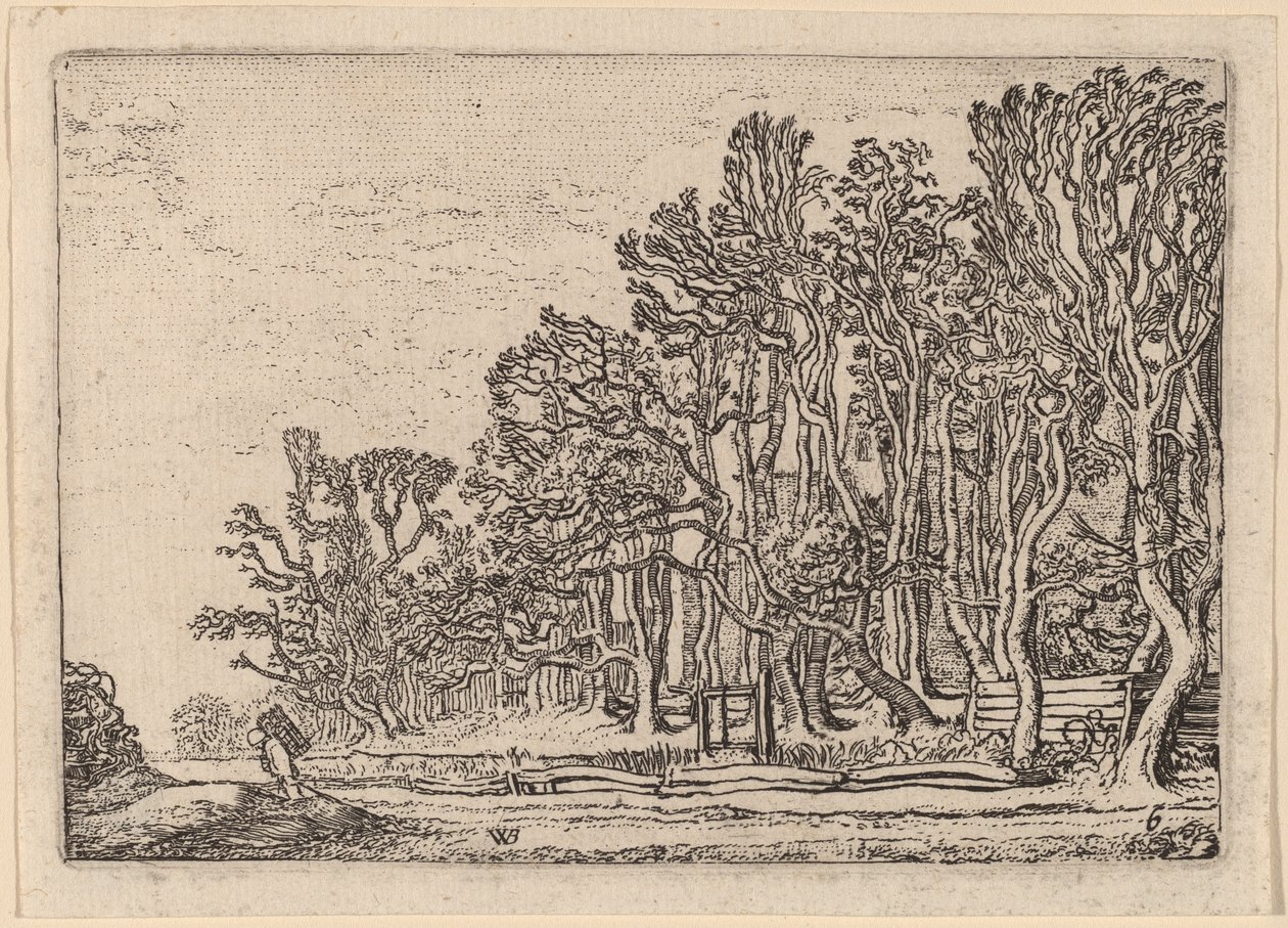 Dos cercas de tablones de Willem Buytewech