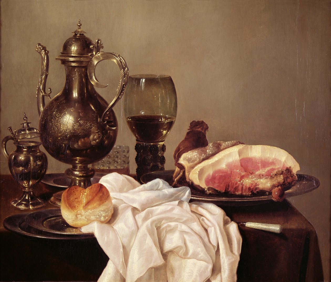 Naturaleza muerta de desayuno de Willem Claesz. Heda