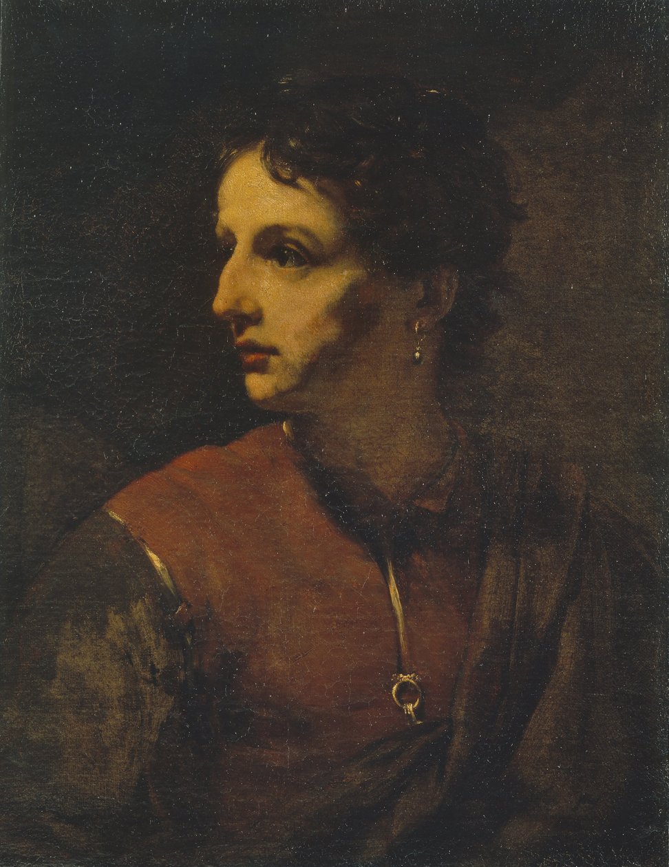 Retrato de un joven con un pendiente, 1655 de Willem Drost
