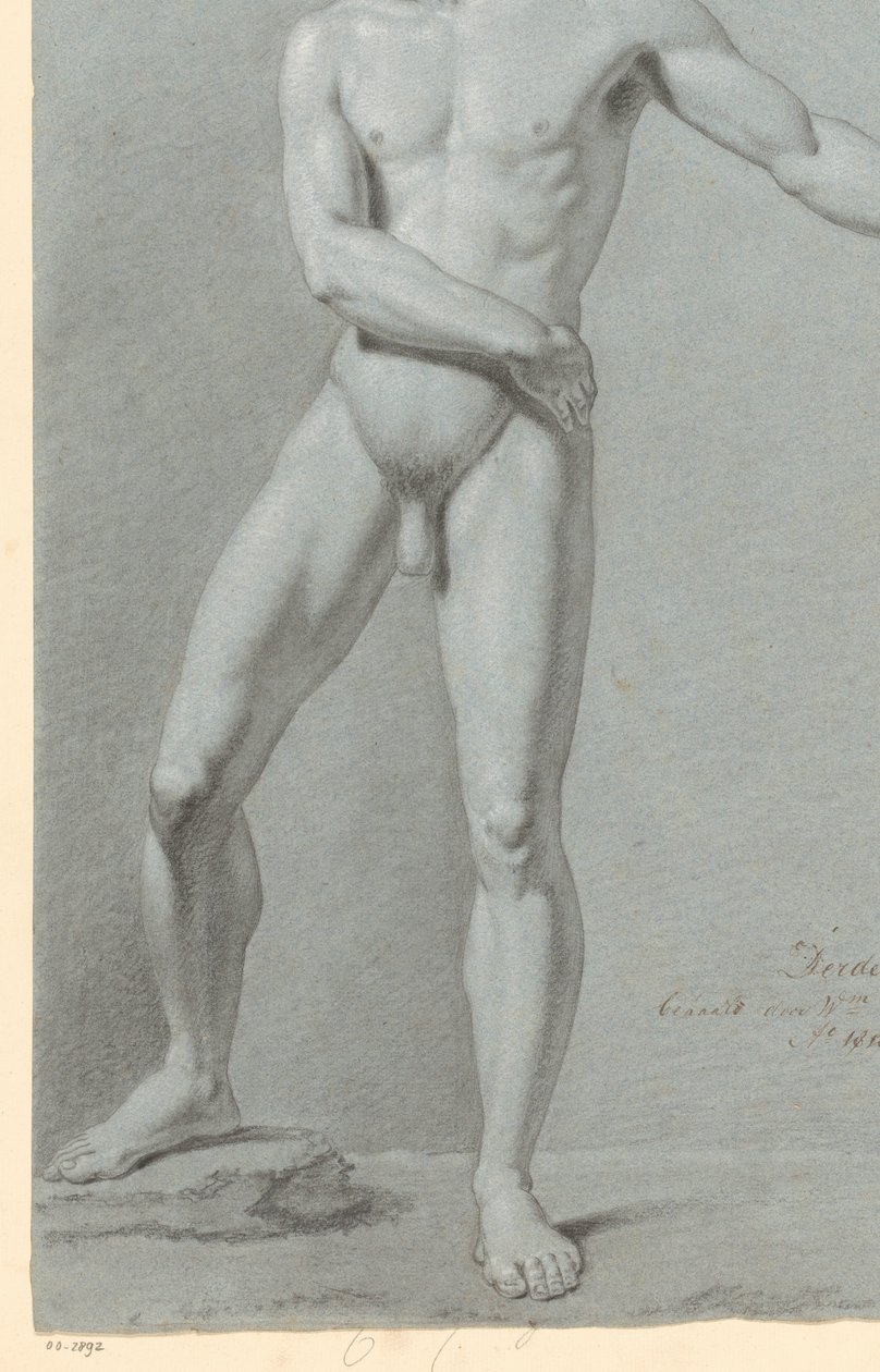 Desnudo masculino de pie, visto de frente (3er premio 1810) de Willem Grebner