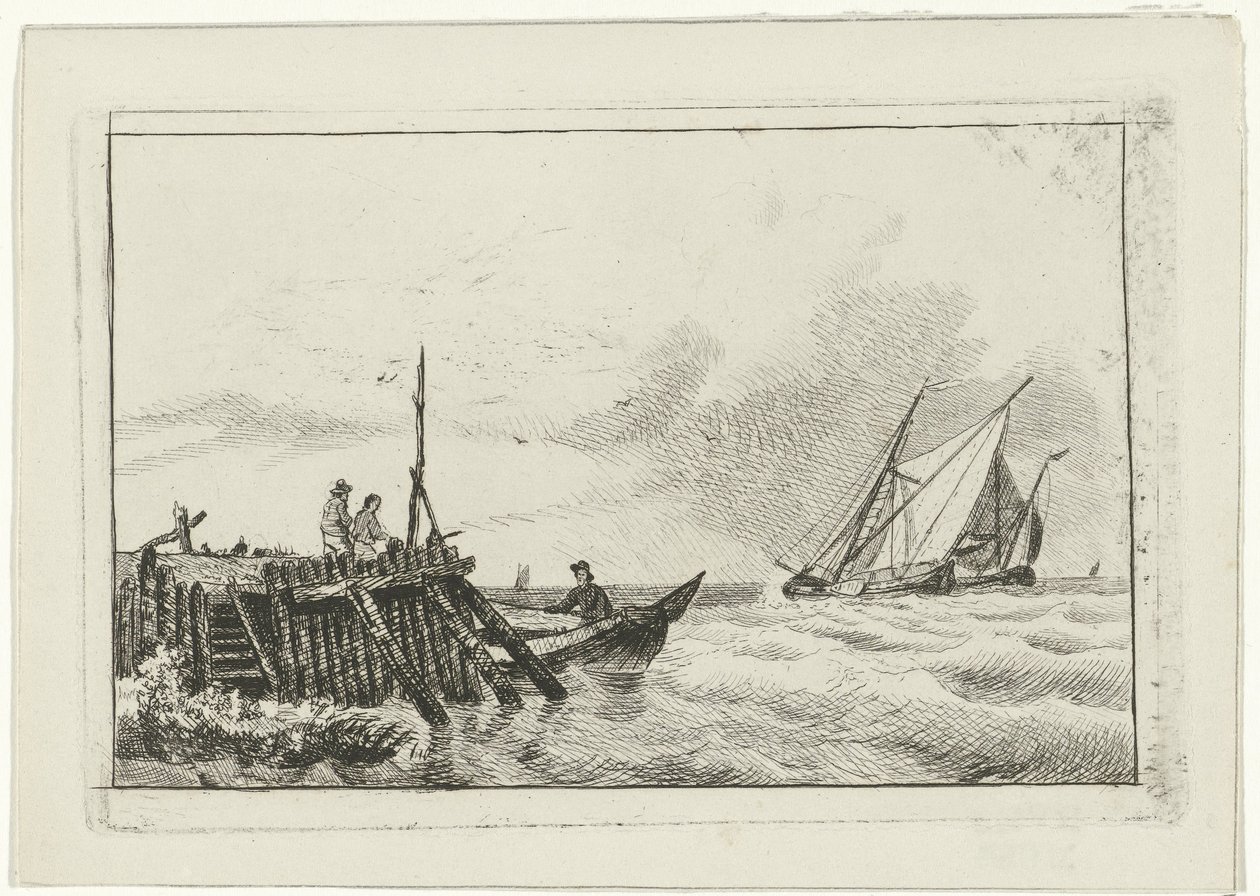 muelle sobre el agua de Willem Gruyter jr.