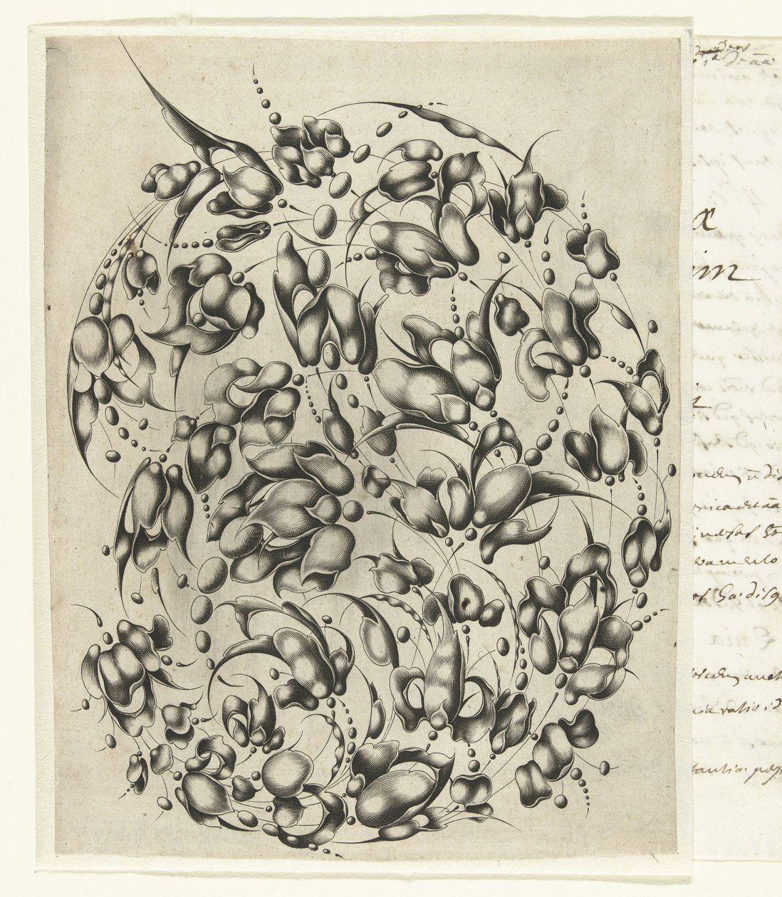Ramo de orfebre con flores y hojas estilizadas Looff-werck Boeck Seer Constich Geteijckent (título de la serie) de Willem Hondius