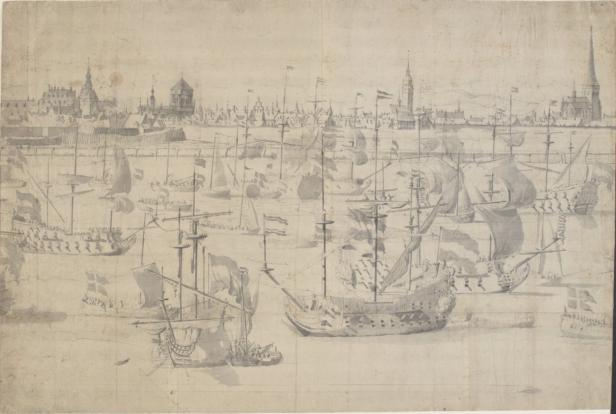 La flota holandesa en la Rada de Copenhague 1658 de Willem I van de Velde