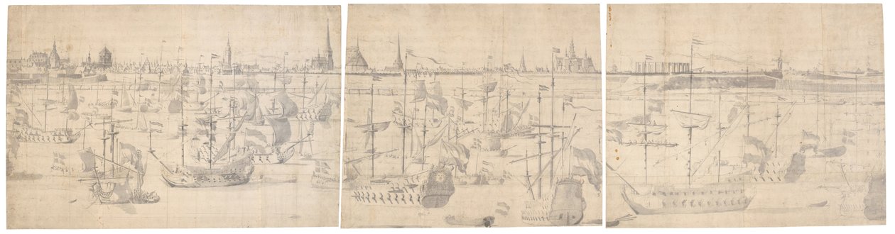 La flota holandesa en la Rada de Copenhague 1658 de Willem I van de Velde