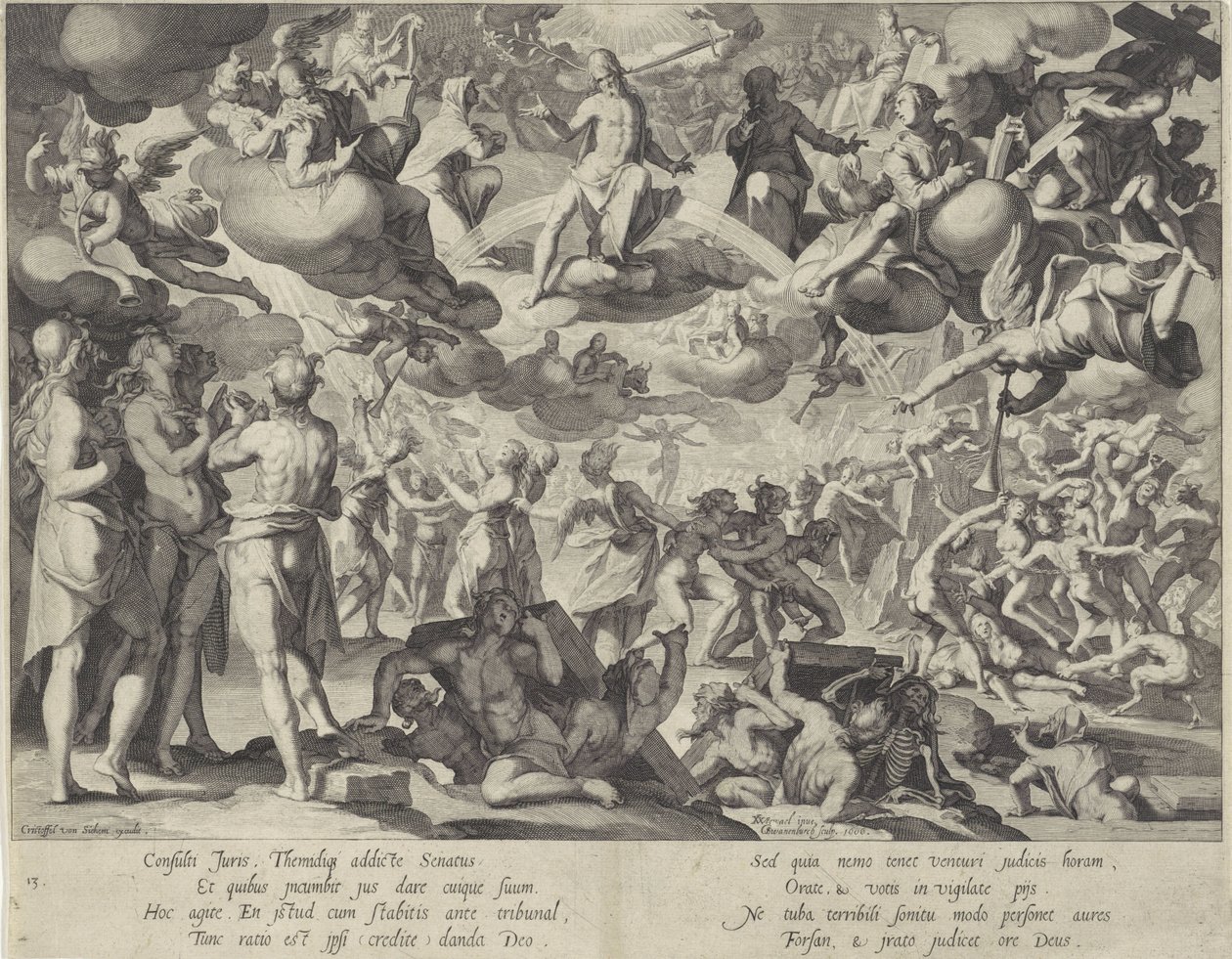 Laatste Oordeel Trono de justicia (título de la serie) de Willem Isaacsz. van Swanenburg