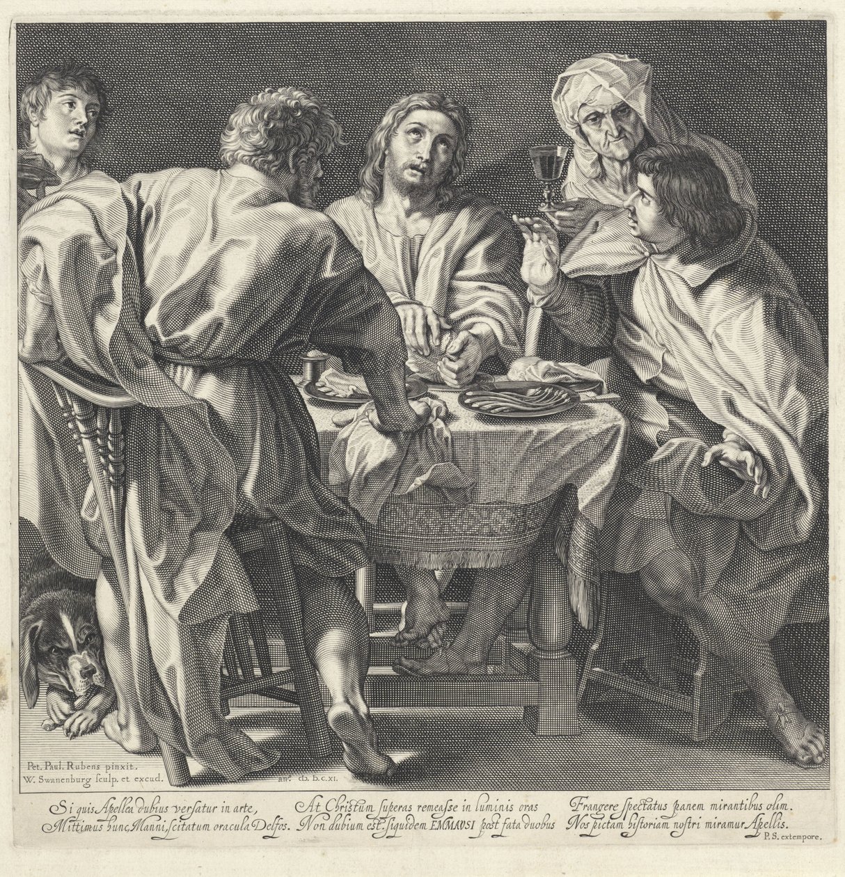 Comida en Emaús de Willem Isaacsz. van Swanenburg