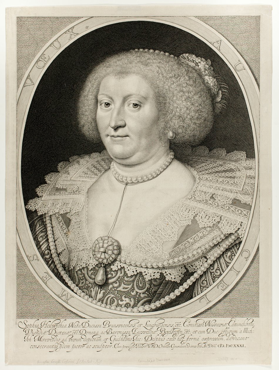 Sofía Hedwichia, condesa de Nassau-Dietz de Willem Jacobsz. Delff