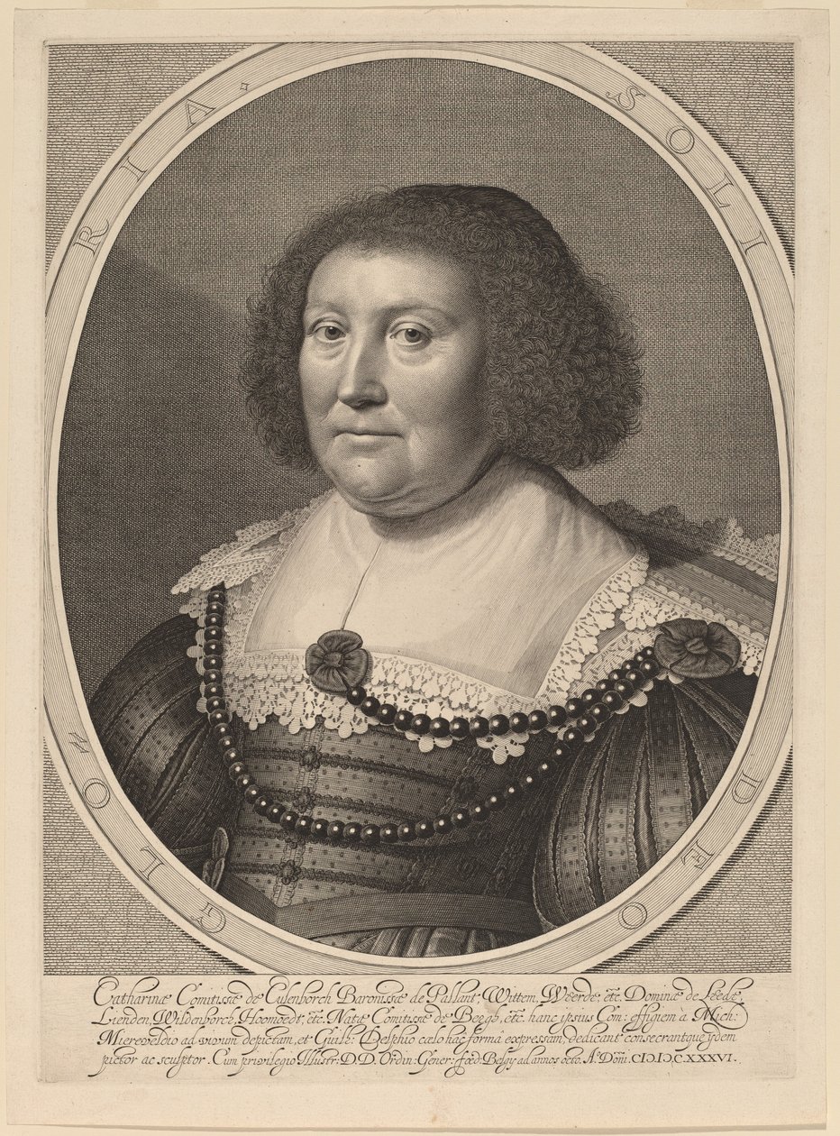 Catherine, condesa de Pallandt de Willem Jacobsz Delff after Michiel van Miereveld