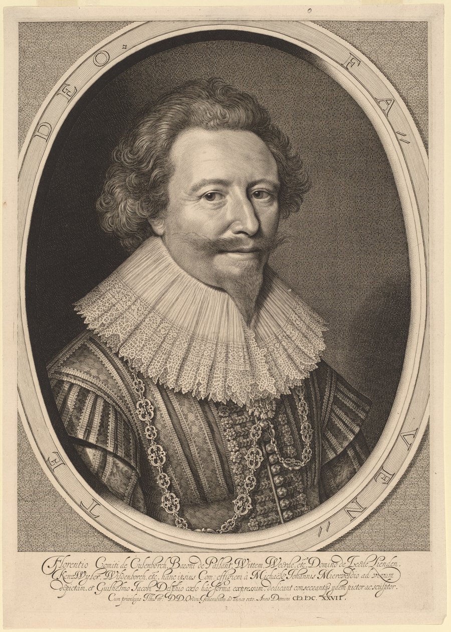 Florent II, Conde de Pallandt de Willem Jacobsz Delff after Michiel van Miereveld