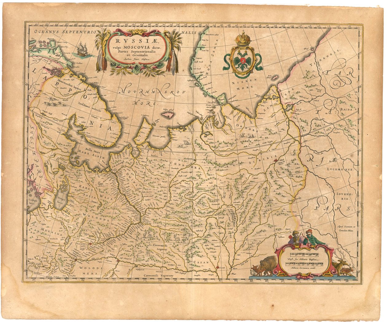 Mapa de Rusia De: Theatrum Orbis Terrarum..., 1645 de Willem Janszoon Blaeu