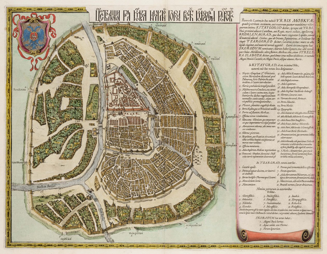 El Kremlin de Moscú Mapa del siglo XVI Castellum Urbis Moskvae, 1662 de Willem Janszoon Blaeu