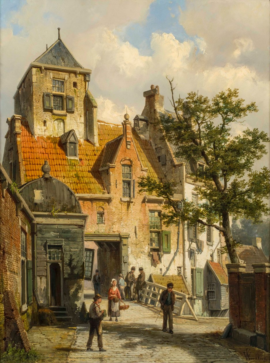 Una vista de Haarlem, 1891 de Willem Koekkoek